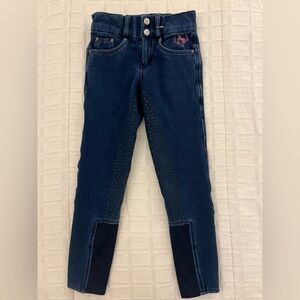 Horze Junior Small Full-Seat Grip Fleece Lined Riding Breeches Pants Jeans Style
